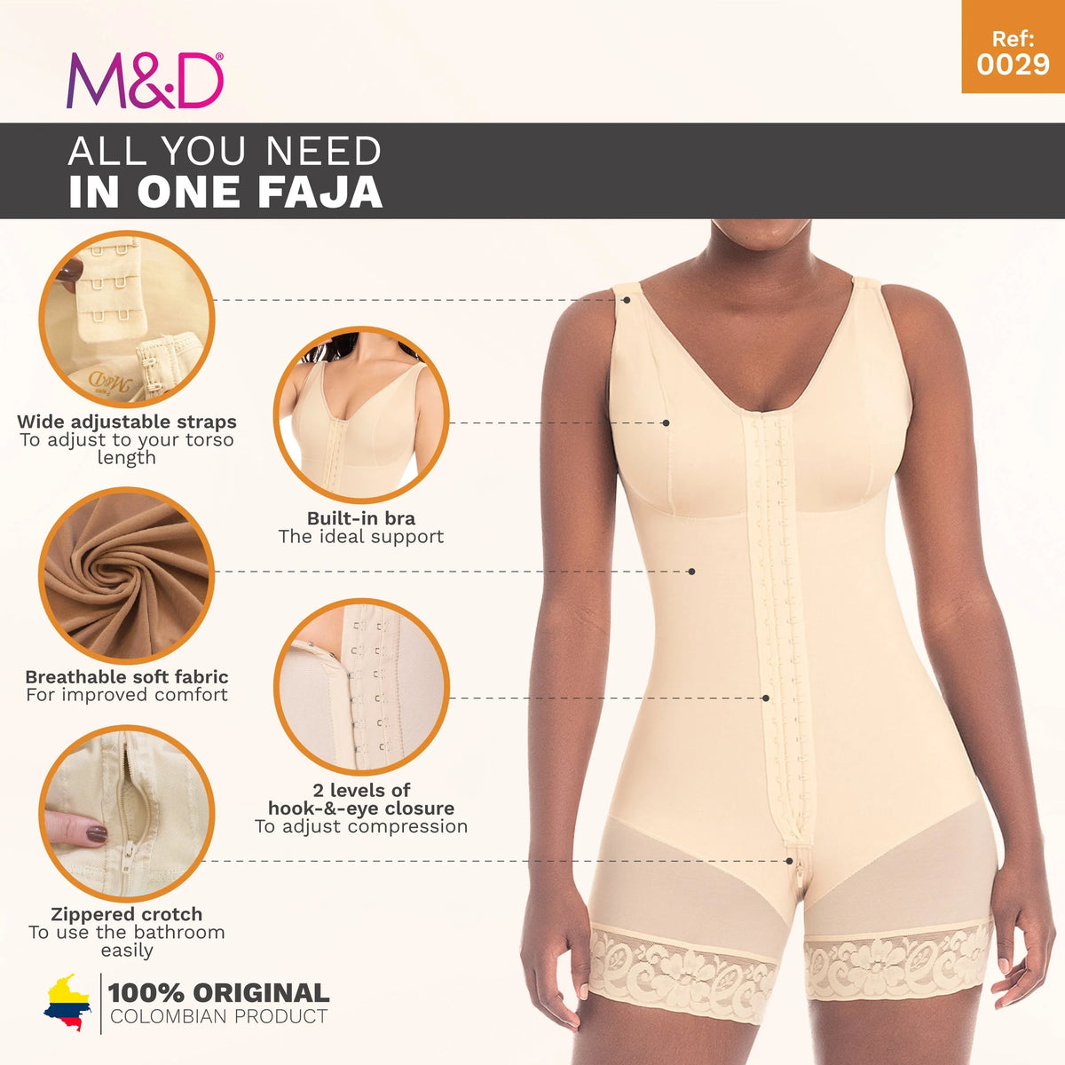 Ultimate Confidence Mid-Thigh Body Shaper | Fajas MyD 0029 - SleekrMe