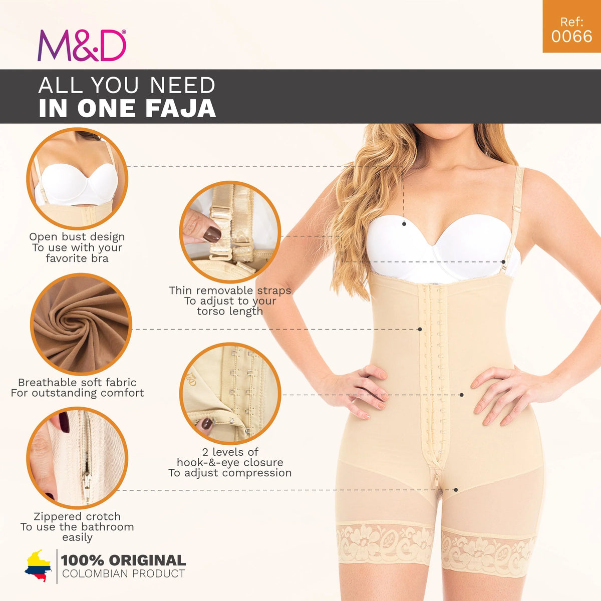 Elegant Silhouette Strapless Body Shaper | Fajas MyD 0066 - SleekrMe