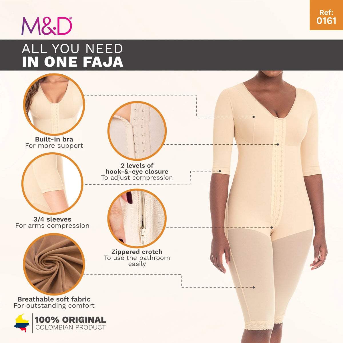 All-In-One Sculpting Full Body Shaper | High Compression &amp; Post-Surgical Support | MyD 0161 - SleekrMe