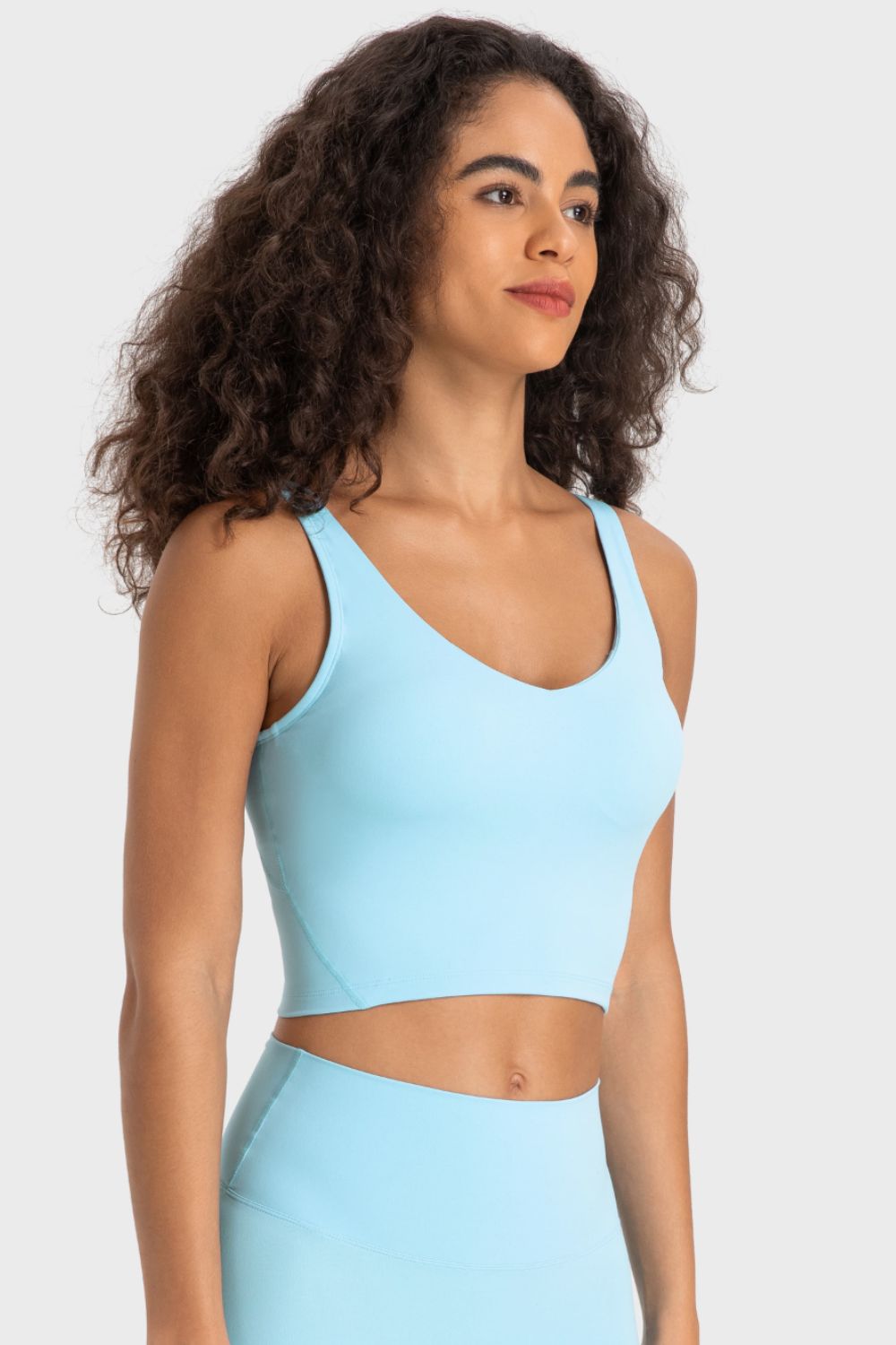 Elevate V-Neck Crop Sports Bra - SleekrMe