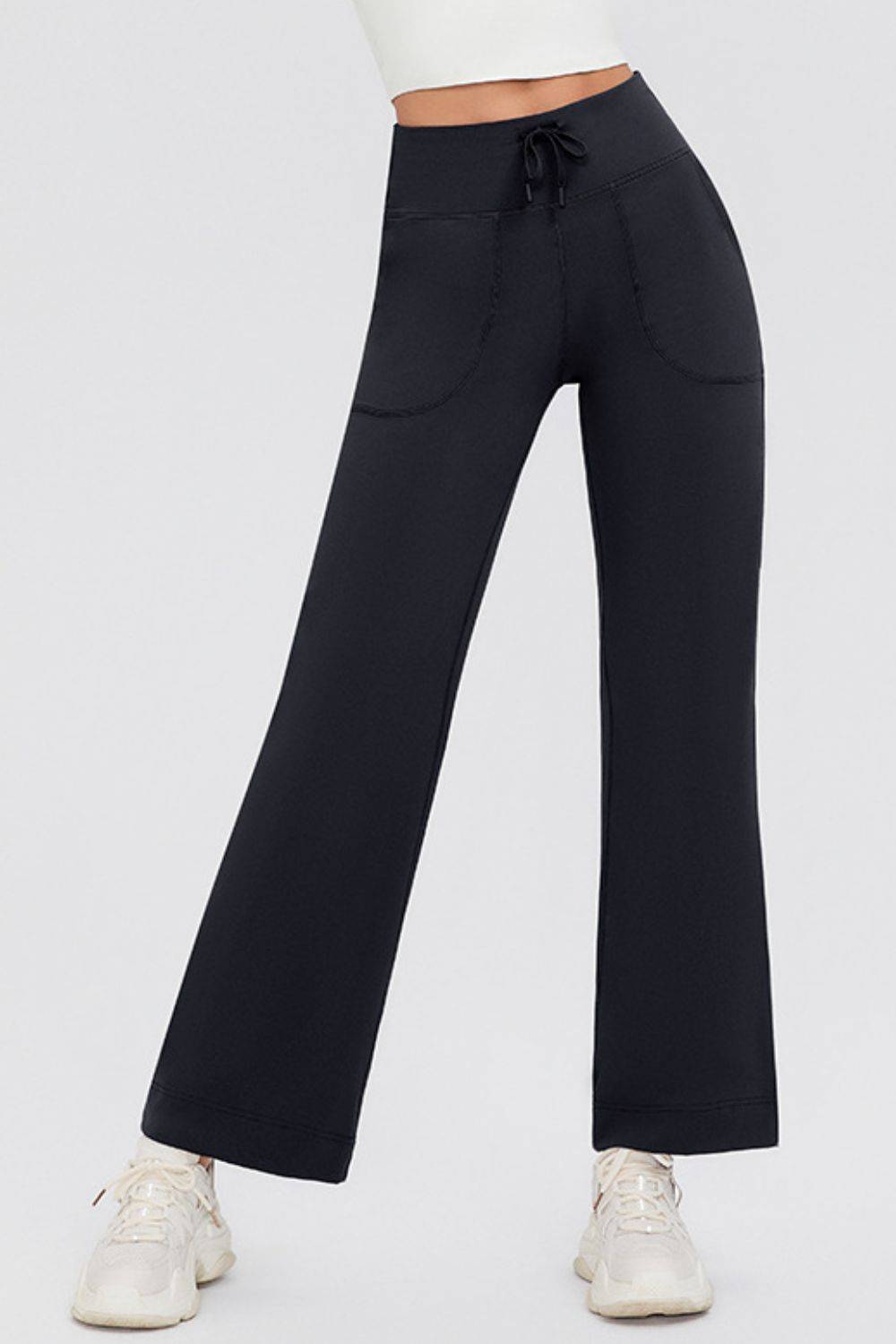 Buttery Soft Drawstring High Waist Pants with Pockets