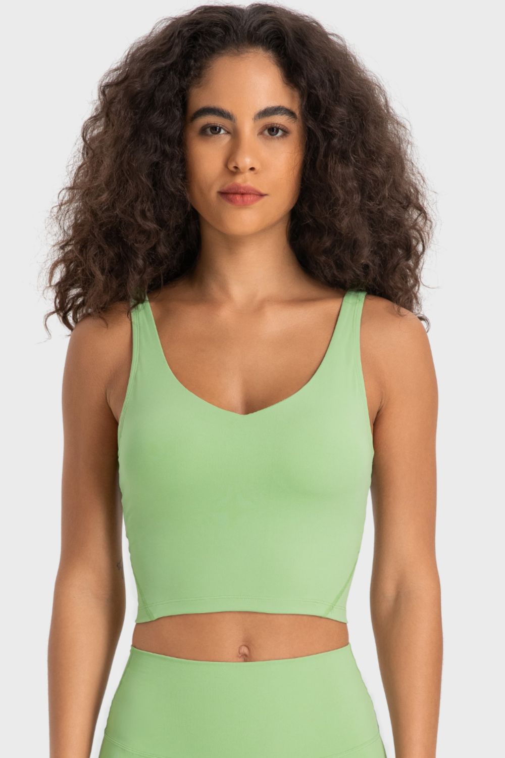 Elevate V-Neck Crop Sports Bra - SleekrMe