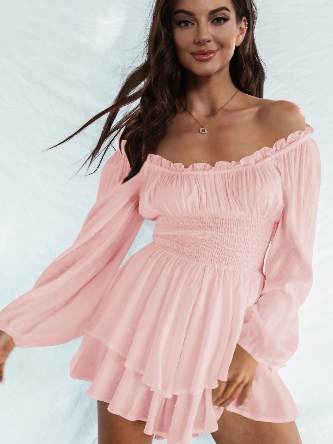 Effortless Charm Off-Shoulder Ruffle Romper - SleekrMe