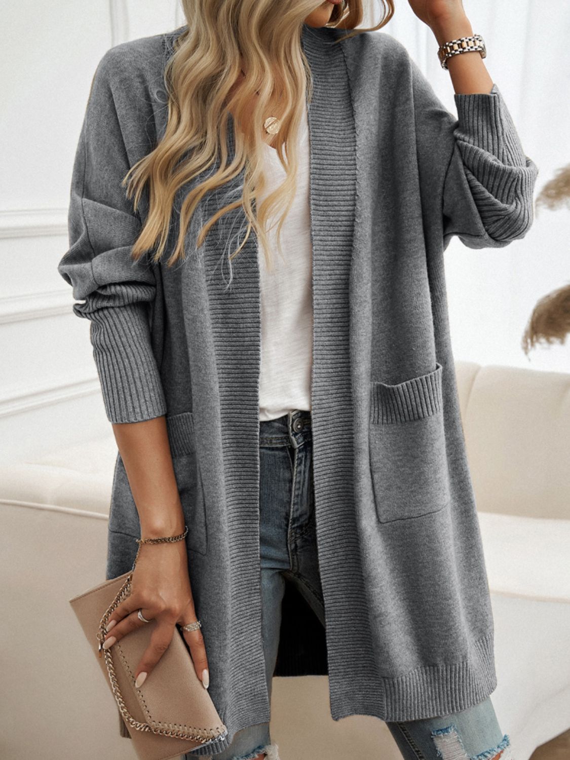 Cozy Chic Open Front Cardigan - SleekrMe