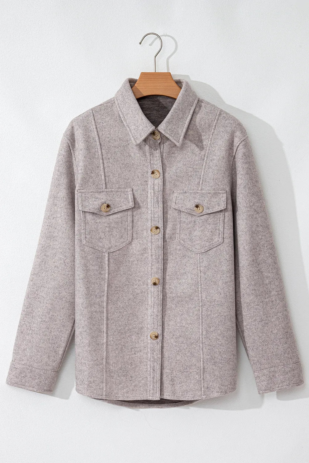 Effortless Chic Button-Up Collared Jacket - SleekrMe