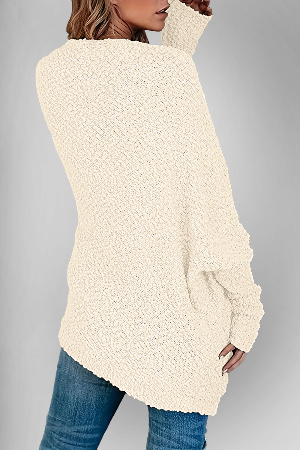 Chic Comfort Open Front Cardigan with Pockets - SleekrMe