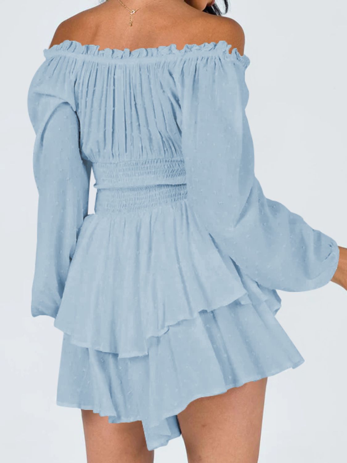 Effortless Charm Off-Shoulder Ruffle Romper - SleekrMe