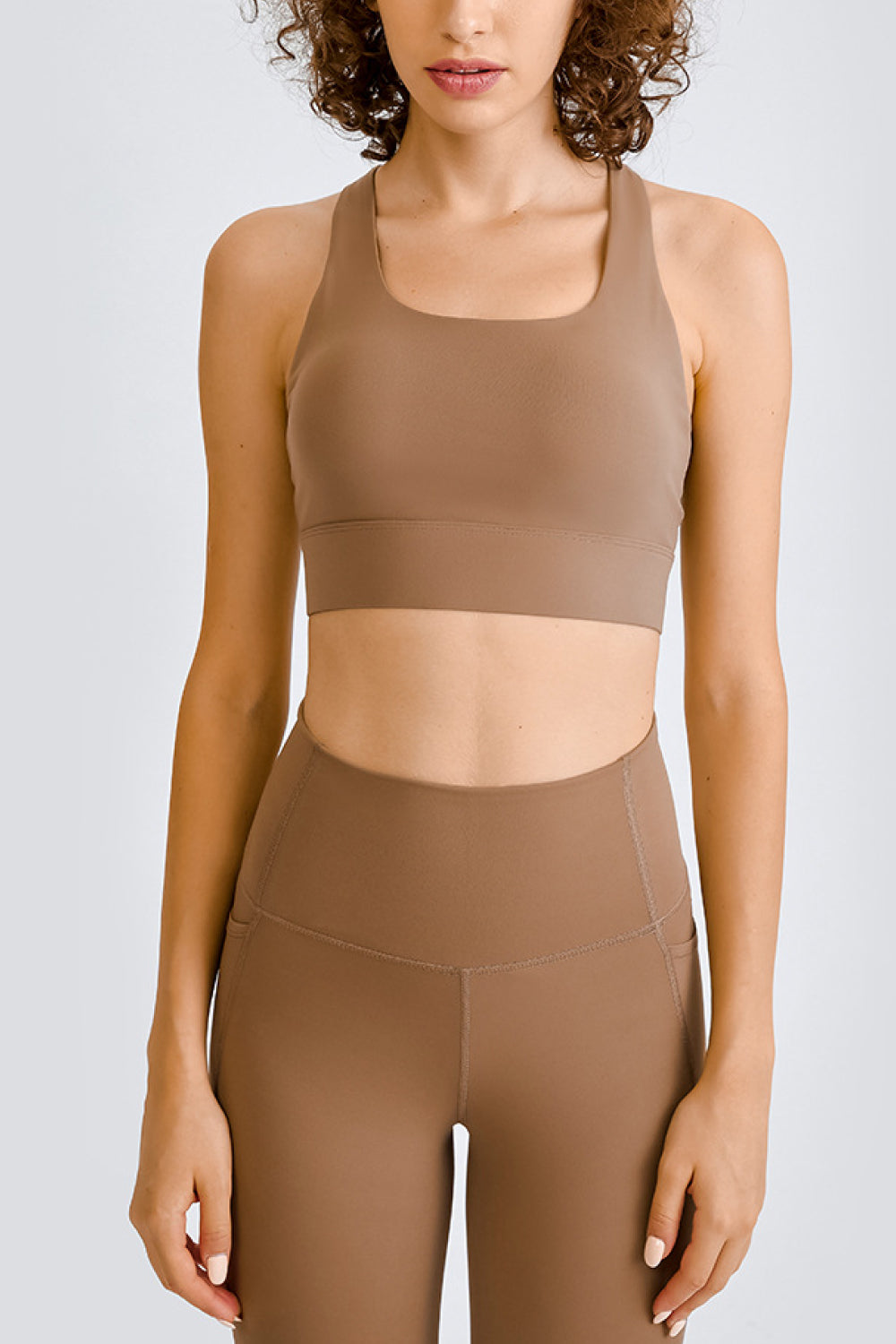 FlexFit Cross Back Yoga Crop Top | Sleek &amp; Supportive Activewear - SleekrMe