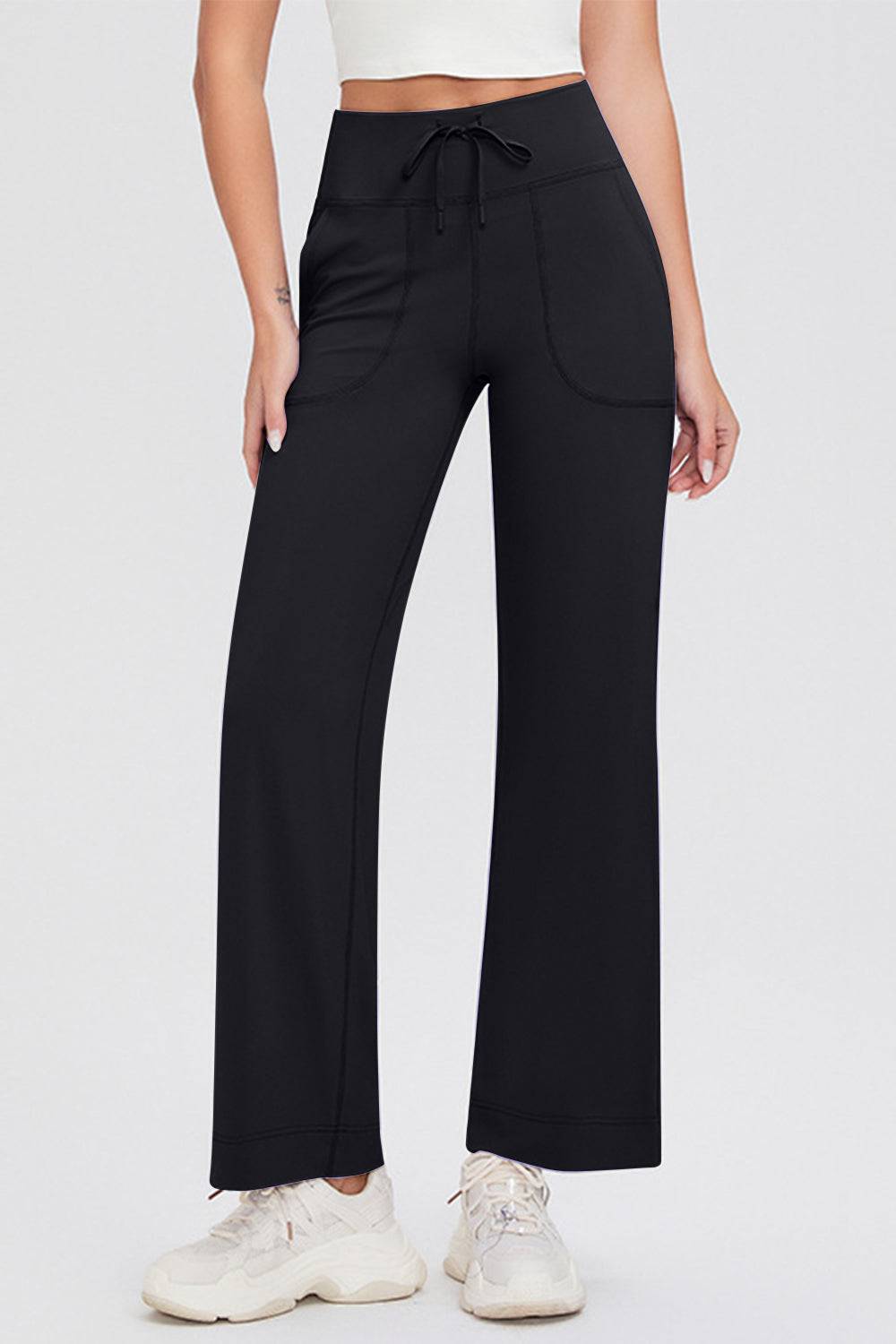 Buttery Soft Drawstring High Waist Pants with Pockets