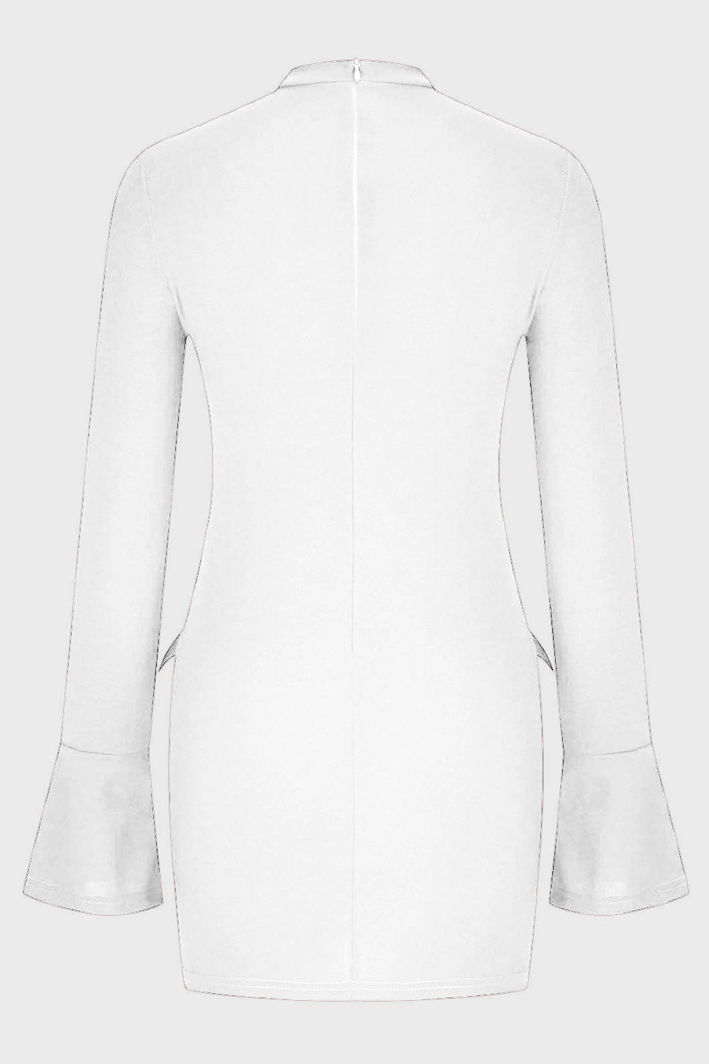 Effortless Elegance Mock Neck Mini Dress - SleekrMe