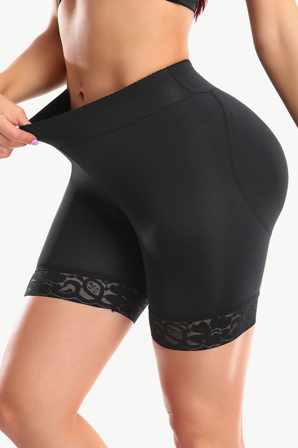 Lace Trim Sculpt &amp; Lift Shaping Shorts - SleekrMe