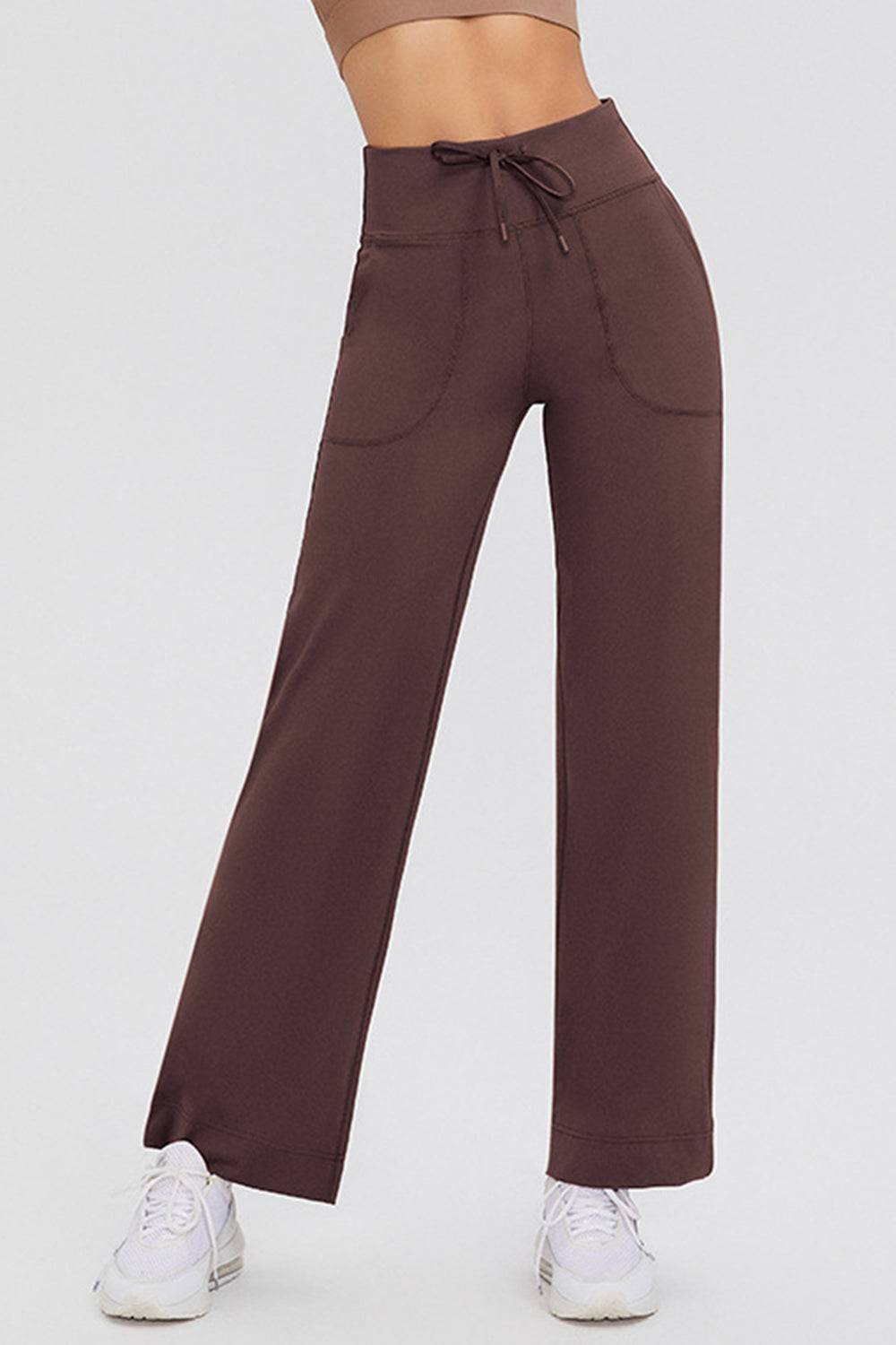 Buttery Soft Drawstring High Waist Pants with Pockets