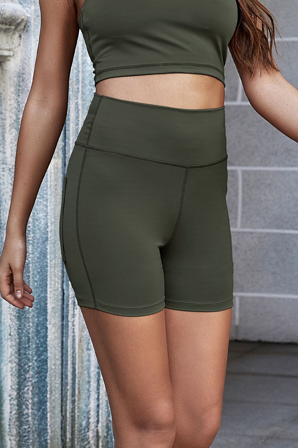 StyleFlex High Waist Yoga Shorts | Seamless Comfort with a Trendy Twist - SleekrMe