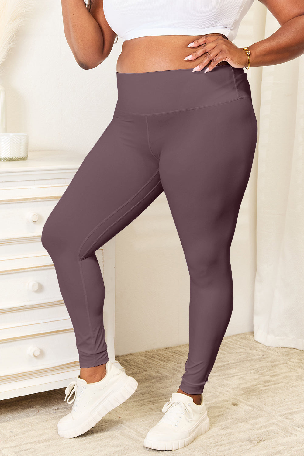 EmpowerFit Wide Waistband Leggings - SleekrMe