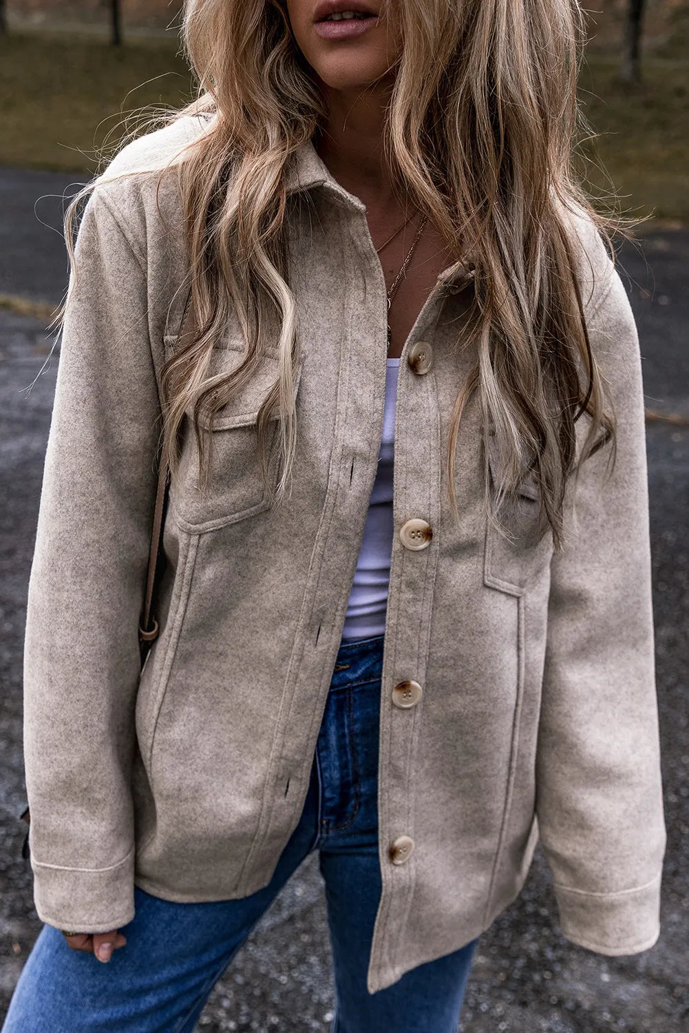 Effortless Chic Button-Up Collared Jacket - SleekrMe