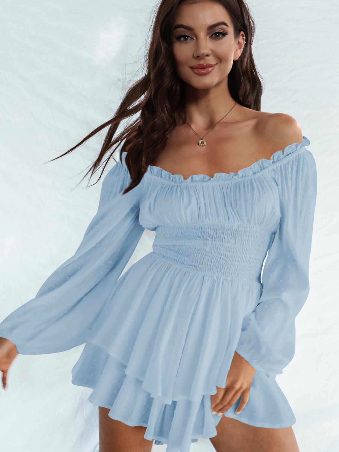 Effortless Charm Off-Shoulder Ruffle Romper - SleekrMe