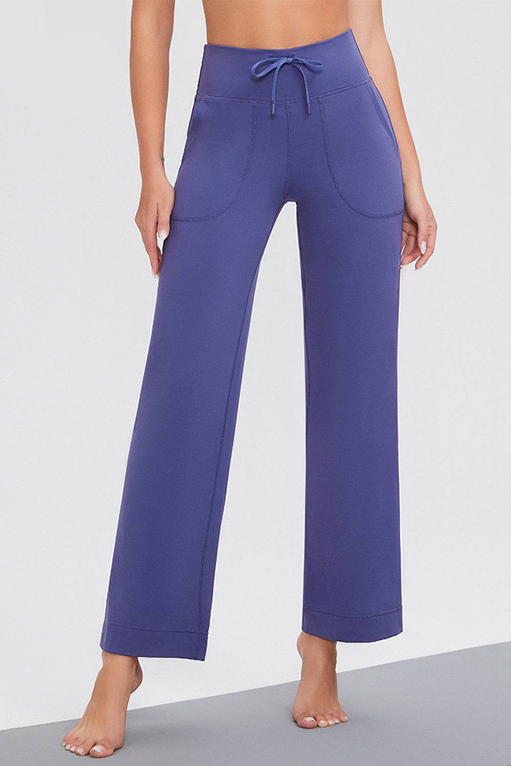 Buttery Soft Drawstring High Waist Pants with Pockets