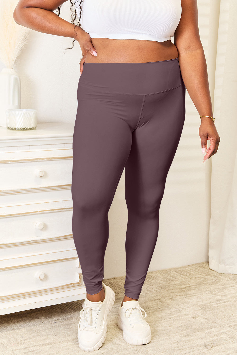 EmpowerFit Wide Waistband Leggings - SleekrMe