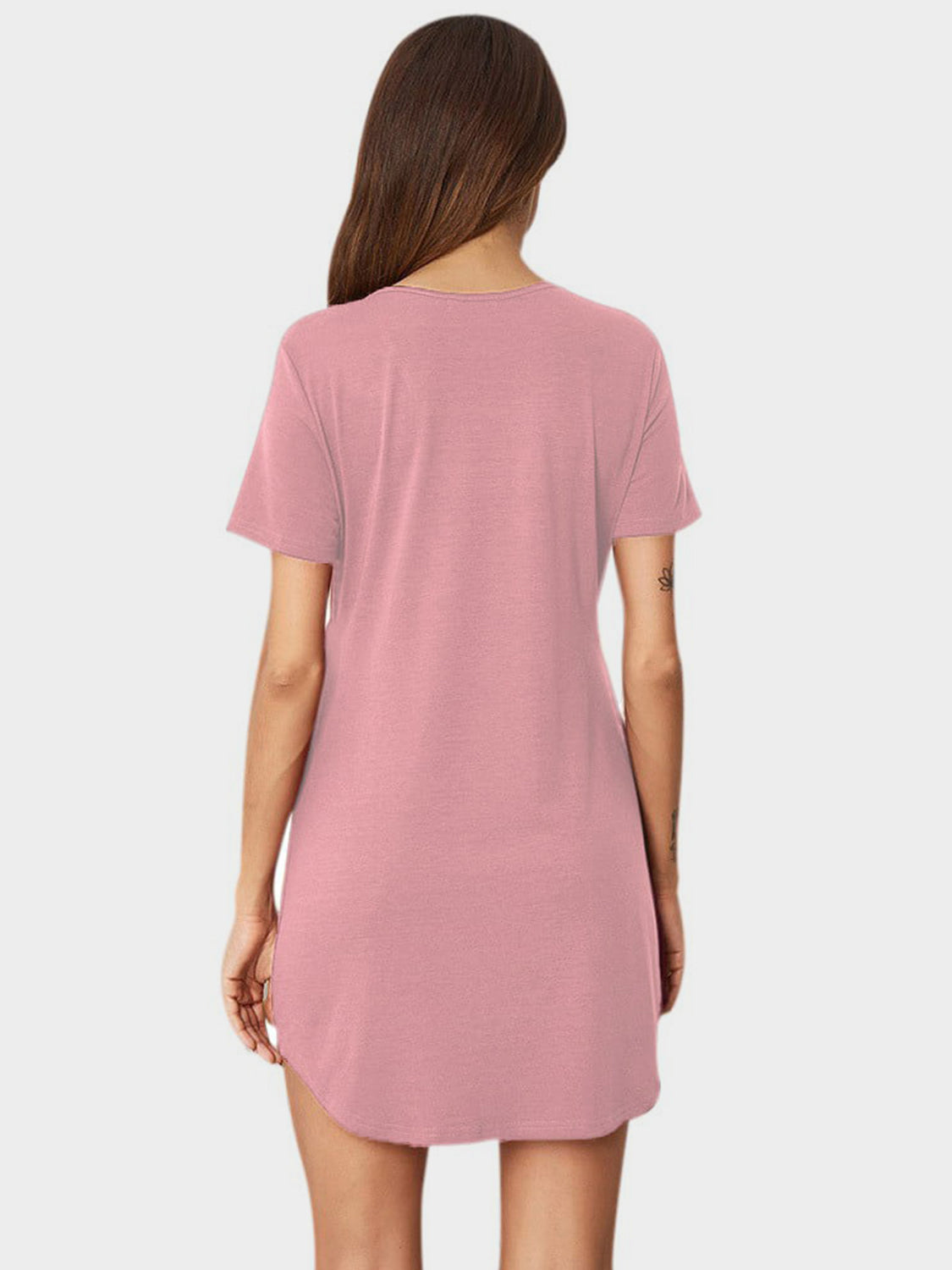 Effortless Comfort V-Neck Lounge Dress - SleekrMe