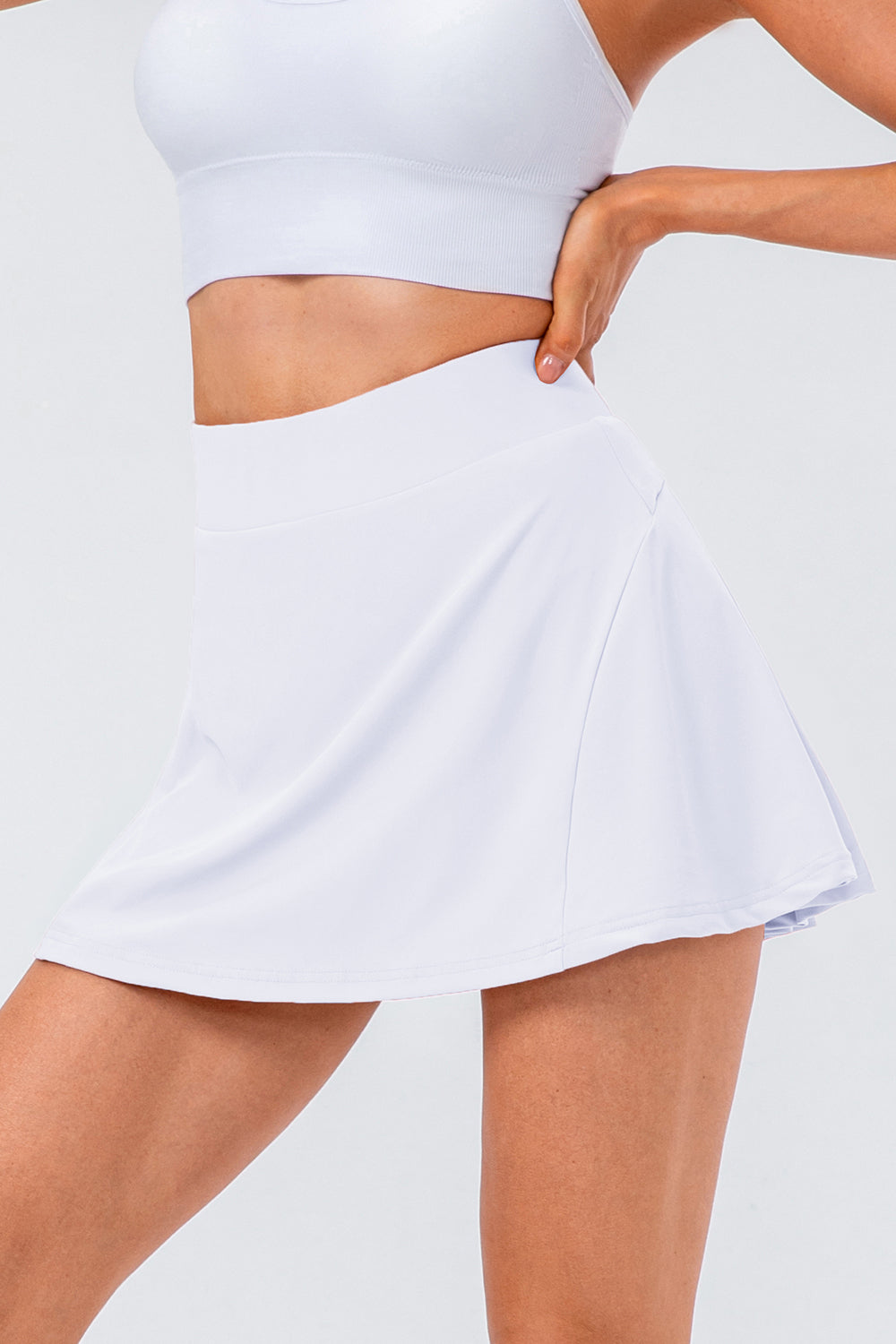 Peak Performance High-Waist Pleated Active Skirt With Bottoms - SleekrMe