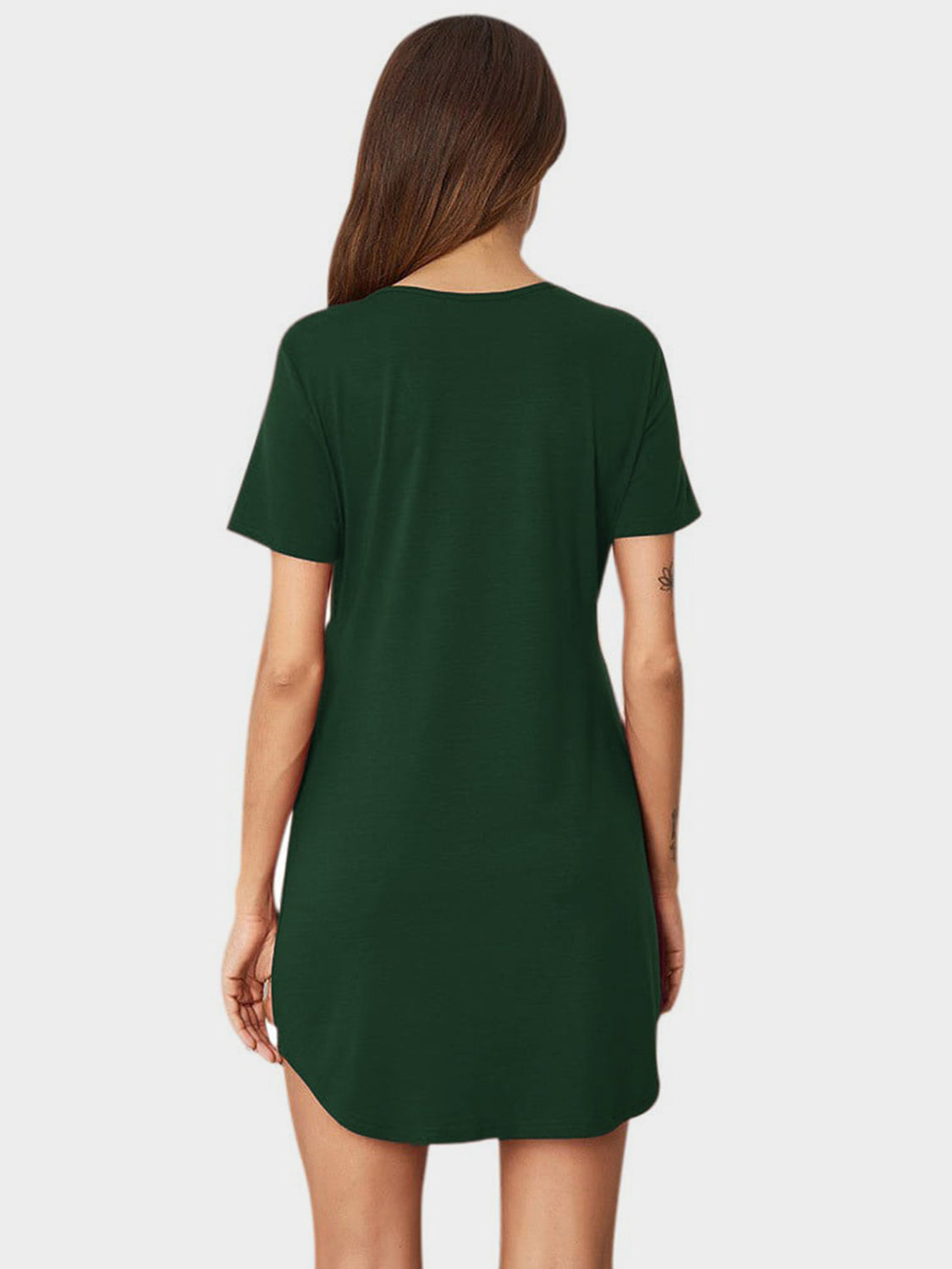 Effortless Comfort V-Neck Lounge Dress - SleekrMe