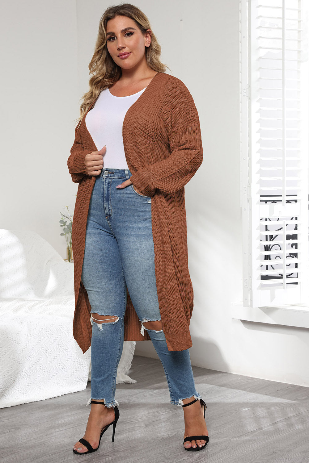 Cozy Confidence Open-Front Cardigan - SleekrMe