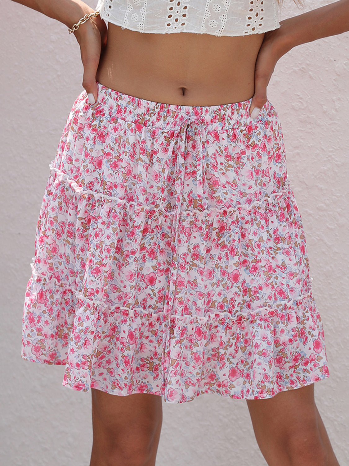 Playful Prints Elastic Waist Mini Skirt - SleekrMe