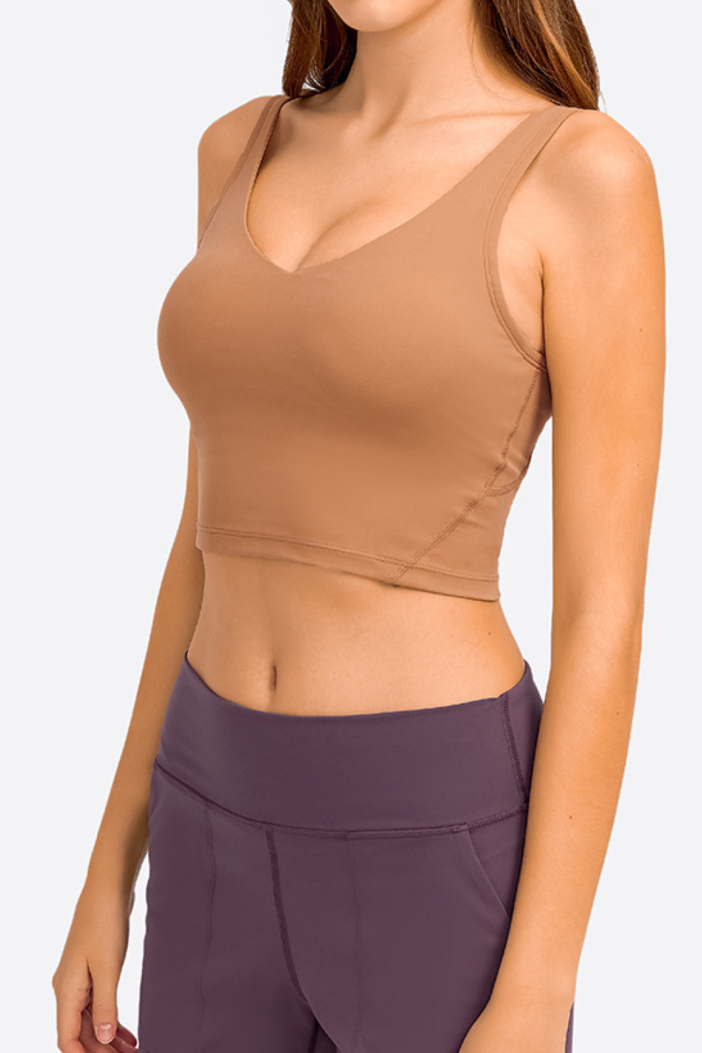 Elevate V-Neck Crop Sports Bra - SleekrMe