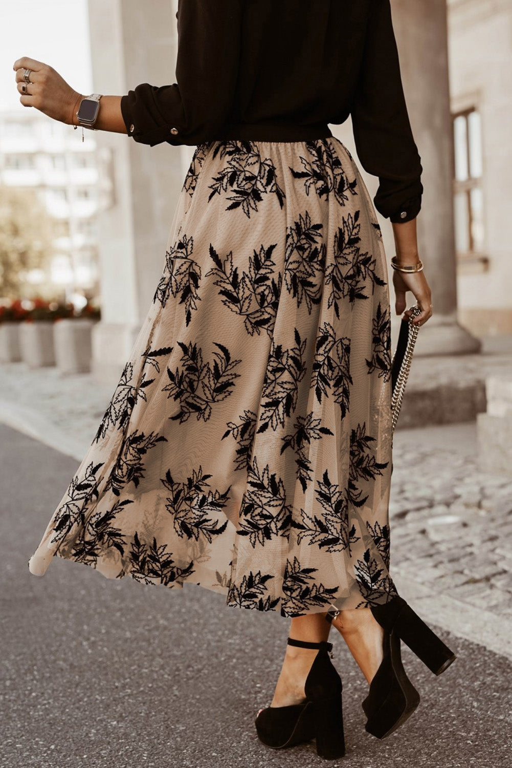 Boho Chic Embroidered High Waist Maxi Skirt - SleekrMe