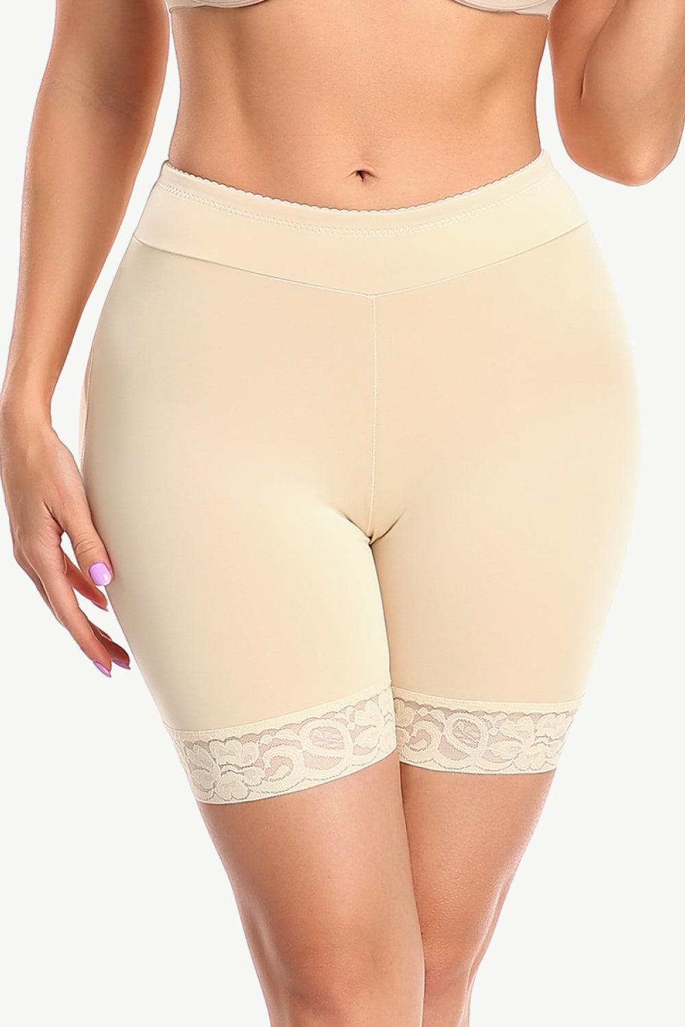 Lace Trim Sculpt &amp; Lift Shaping Shorts - SleekrMe