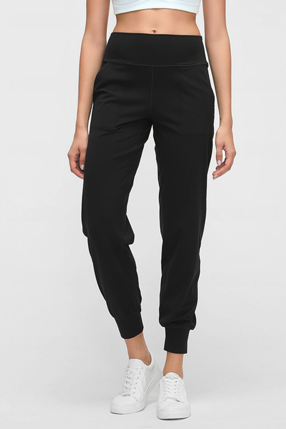 Effortless Slant Pocket Wide Waistband Pants - SleekrMe