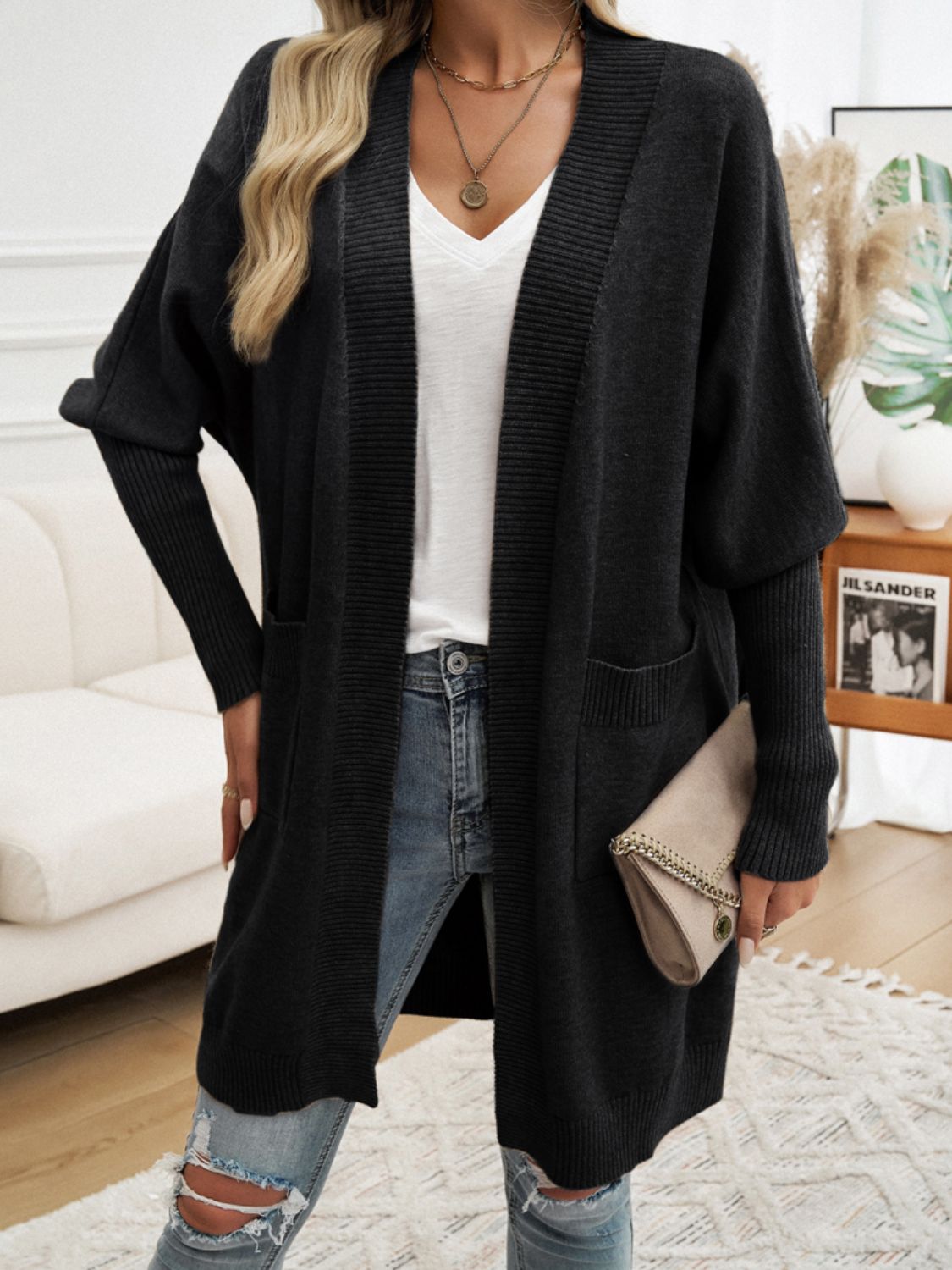 Cozy Chic Open Front Cardigan - SleekrMe