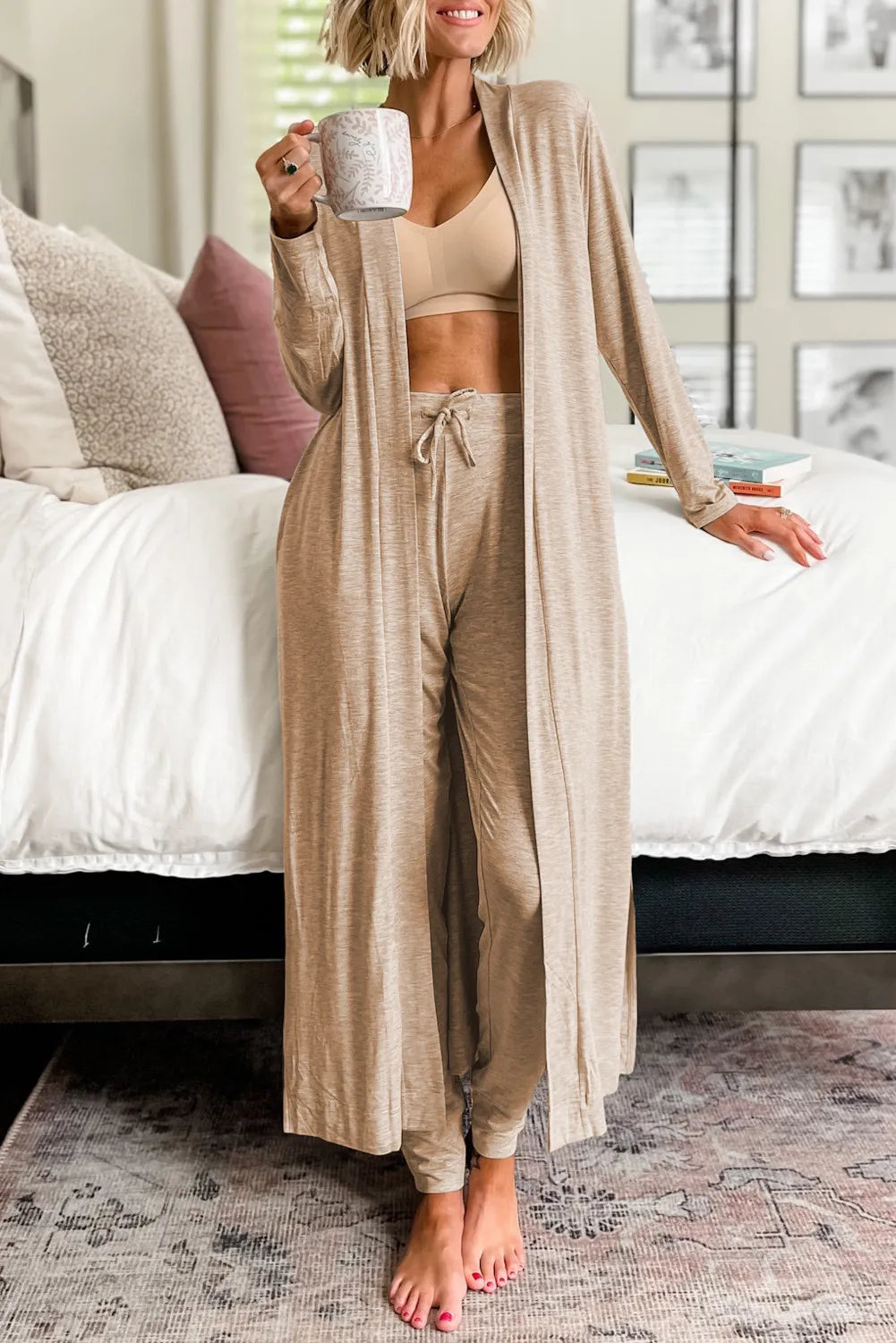 Cozy Vibes Lounge Set | Two-Piece Cardigan &amp; Pants - SleekrMe