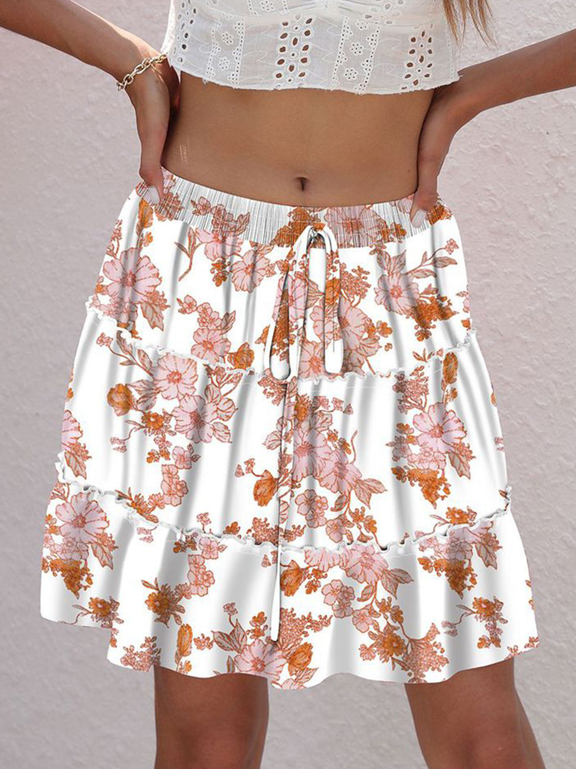 Playful Prints Elastic Waist Mini Skirt - SleekrMe