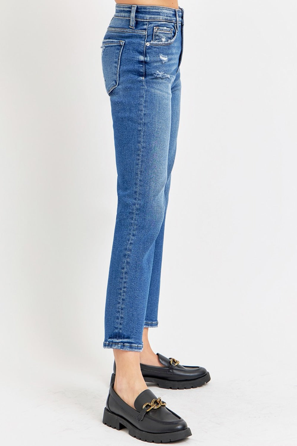 Sleek Silhouette High-Rise Crop Bootcut Jeans - SleekrMe