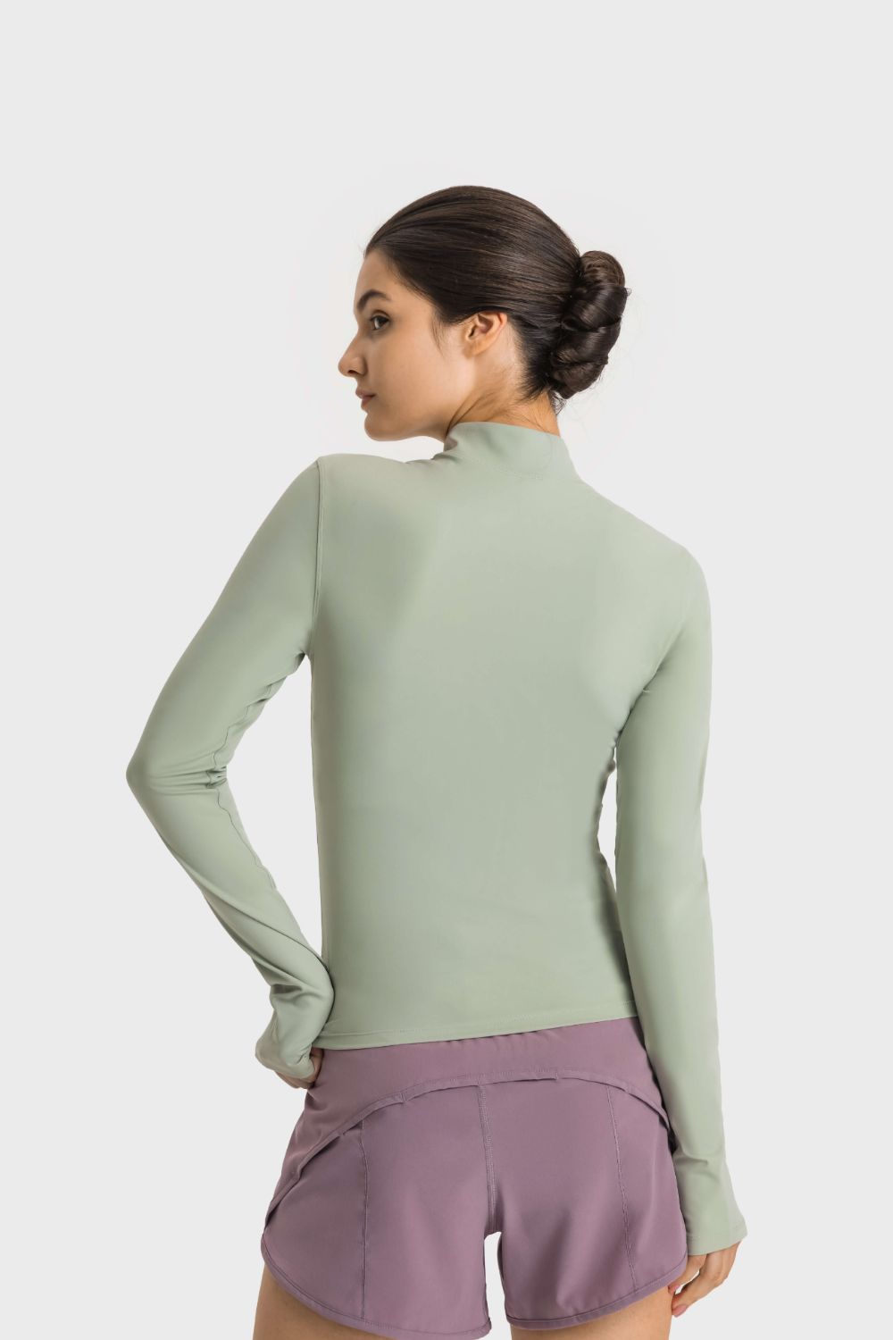 Zen Flex Half-Zip Thumbhole Sports Top - SleekrMe