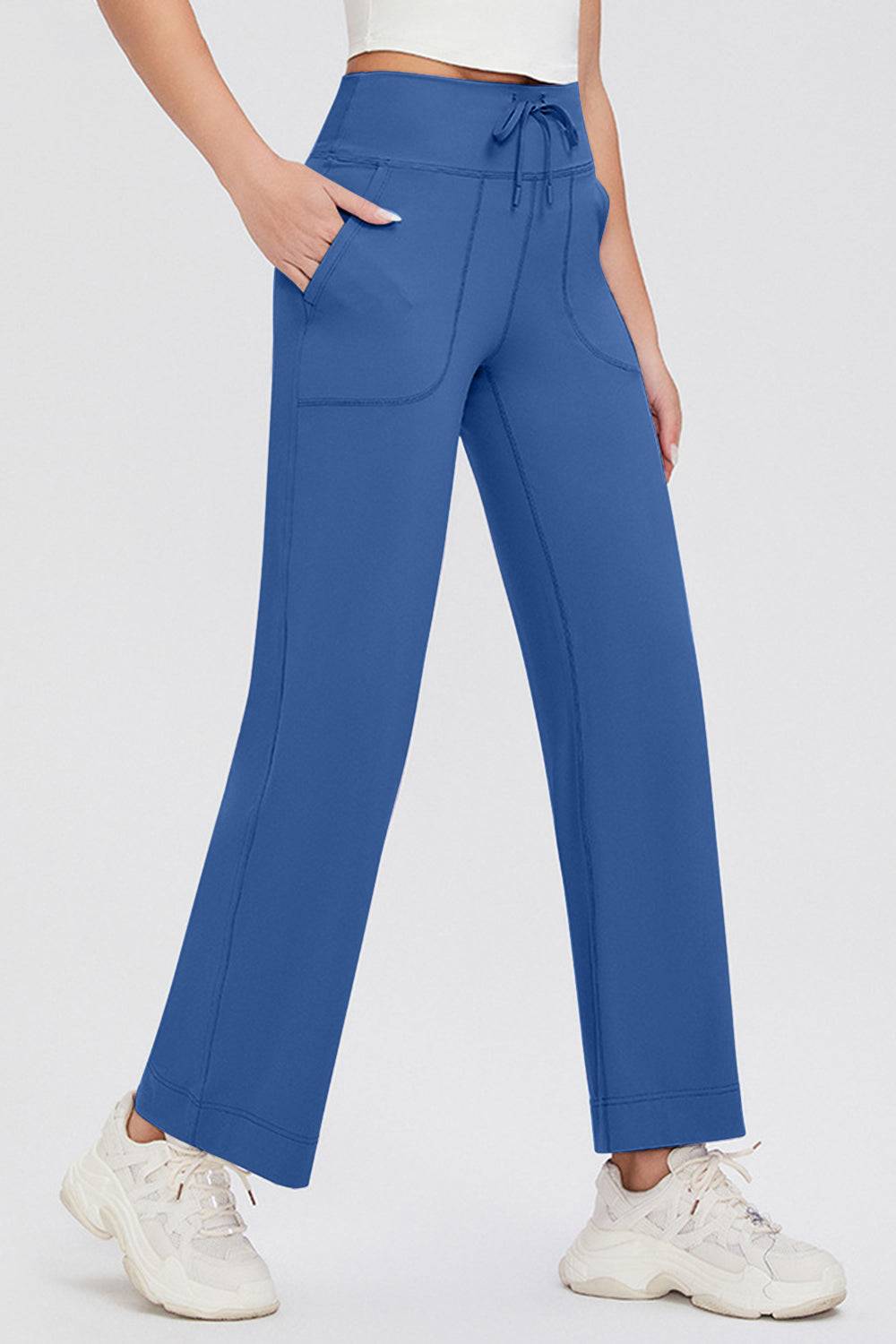 Buttery Soft Drawstring High Waist Pants with Pockets