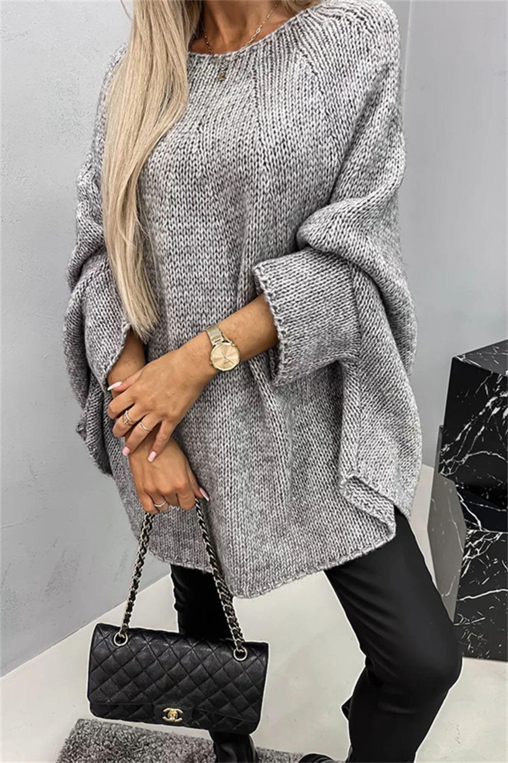 Cozy Chic Batwing Sleeve Sweater - SleekrMe