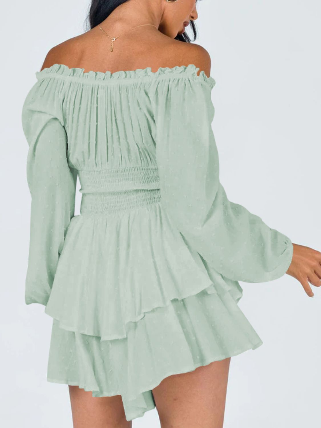 Effortless Charm Off-Shoulder Ruffle Romper - SleekrMe