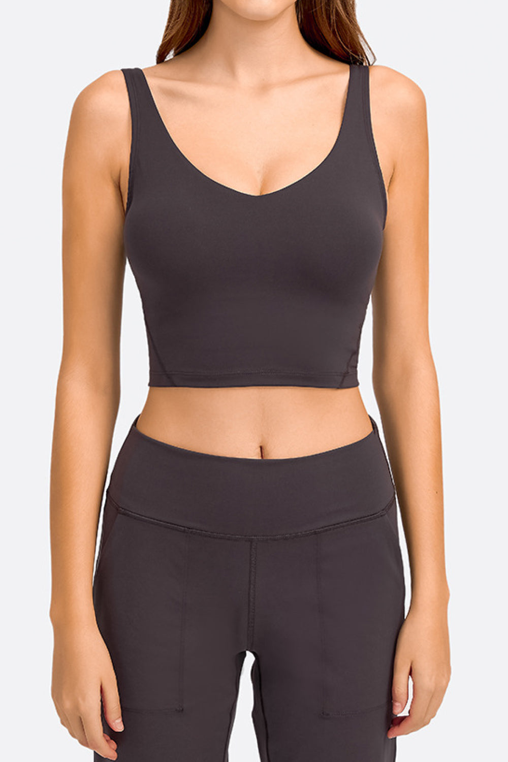 Elevate V-Neck Crop Sports Bra - SleekrMe