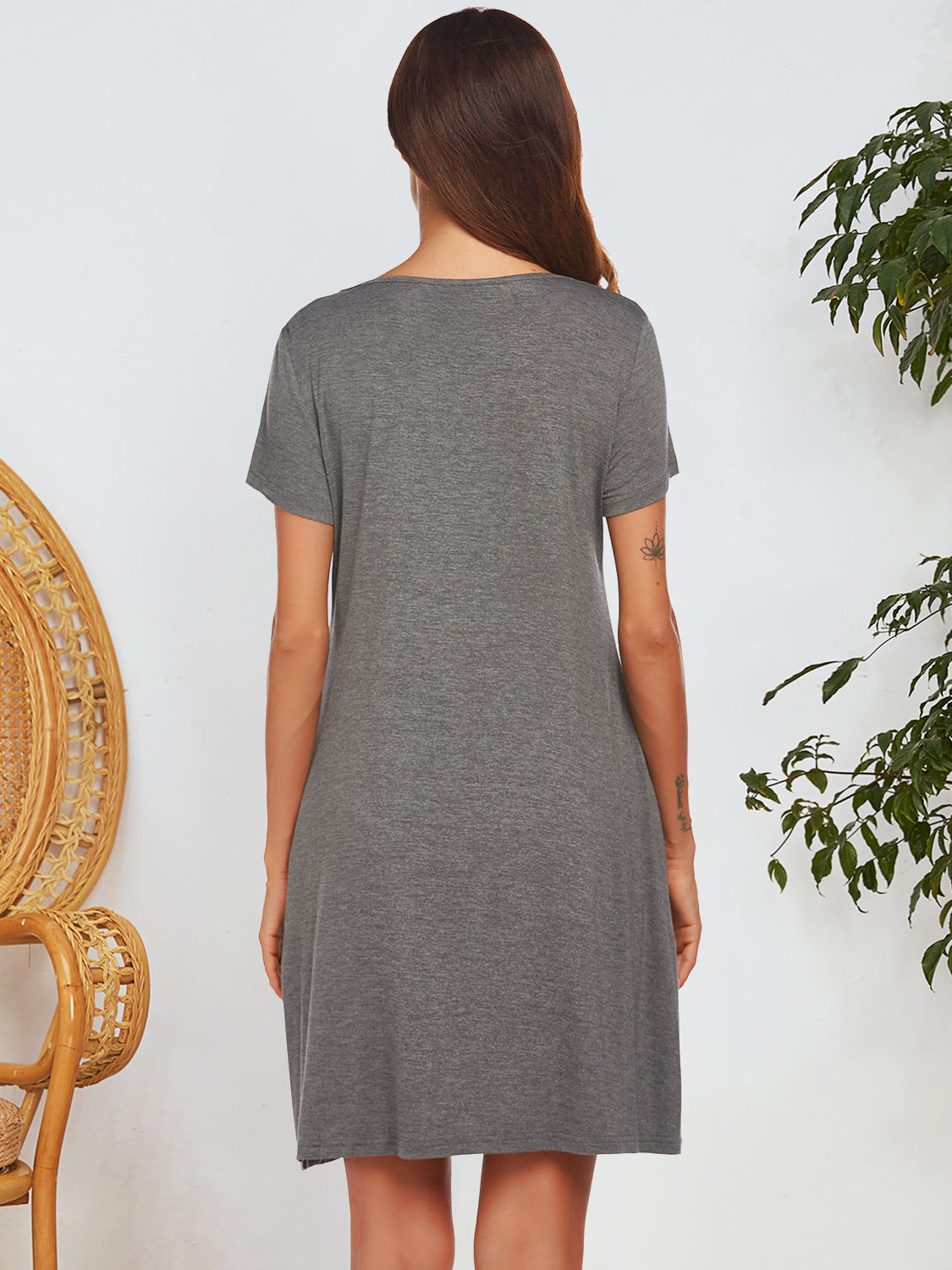 Chill Chic Notched Pocket Lounge Dress - SleekrMe