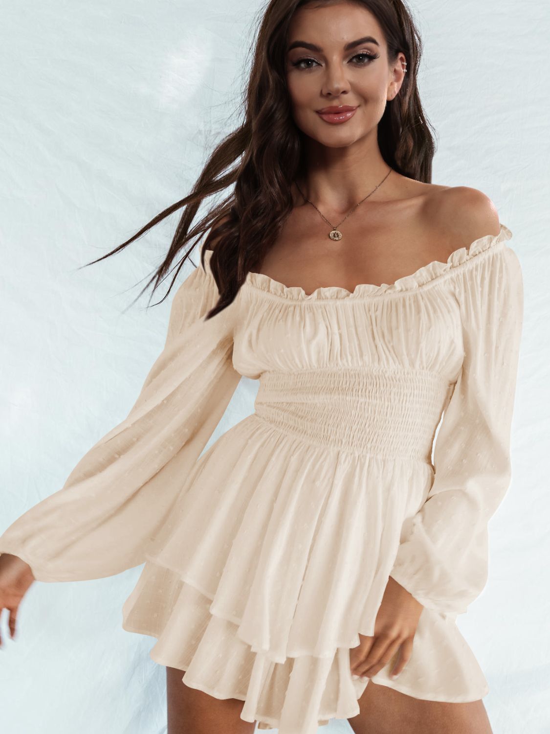 Effortless Charm Off-Shoulder Ruffle Romper - SleekrMe