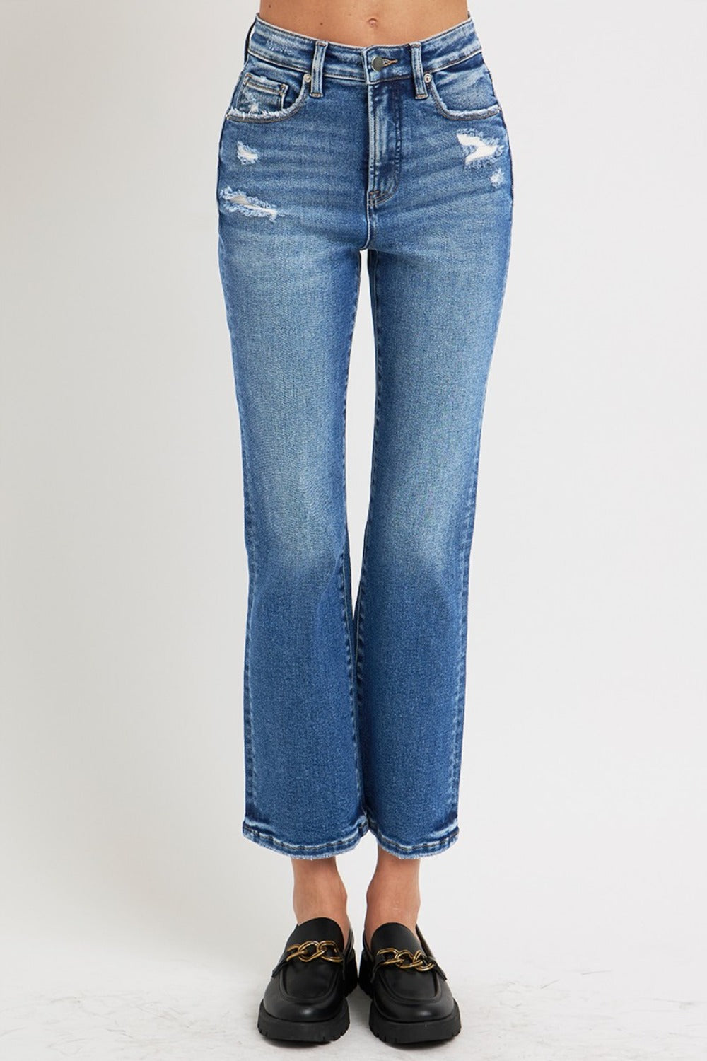 Sleek Silhouette High-Rise Crop Bootcut Jeans - SleekrMe