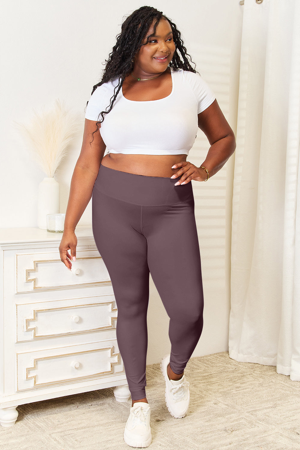 EmpowerFit Wide Waistband Leggings - SleekrMe