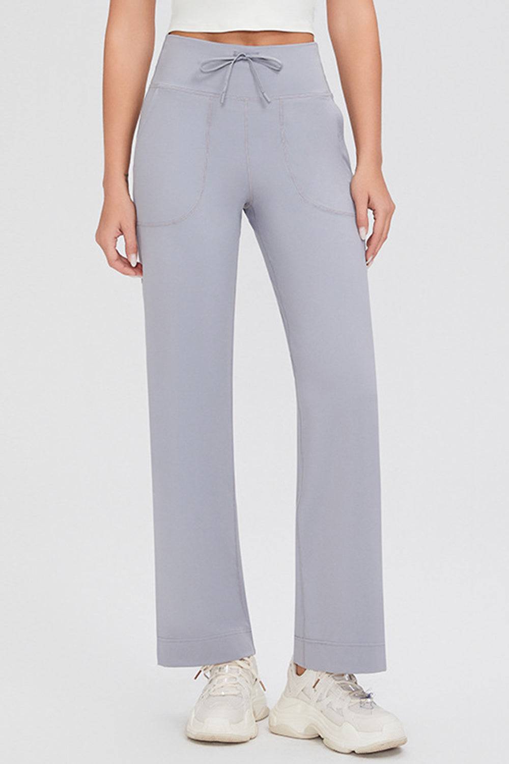 Buttery Soft Drawstring High Waist Pants with Pockets