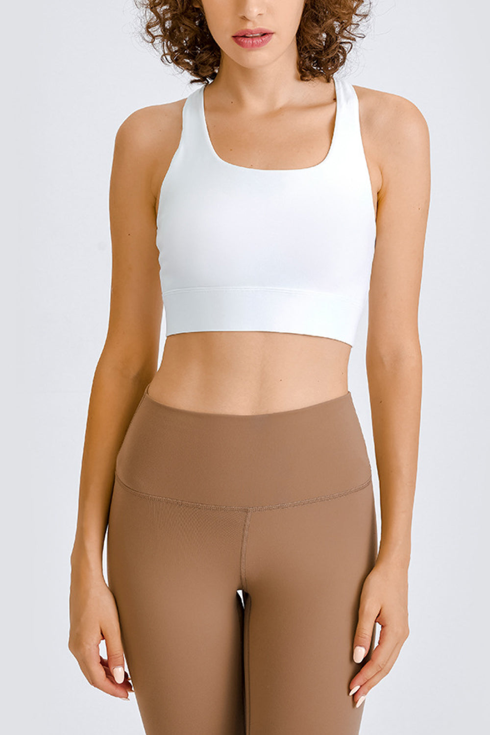 FlexFit Cross Back Yoga Crop Top | Sleek &amp; Supportive Activewear - SleekrMe