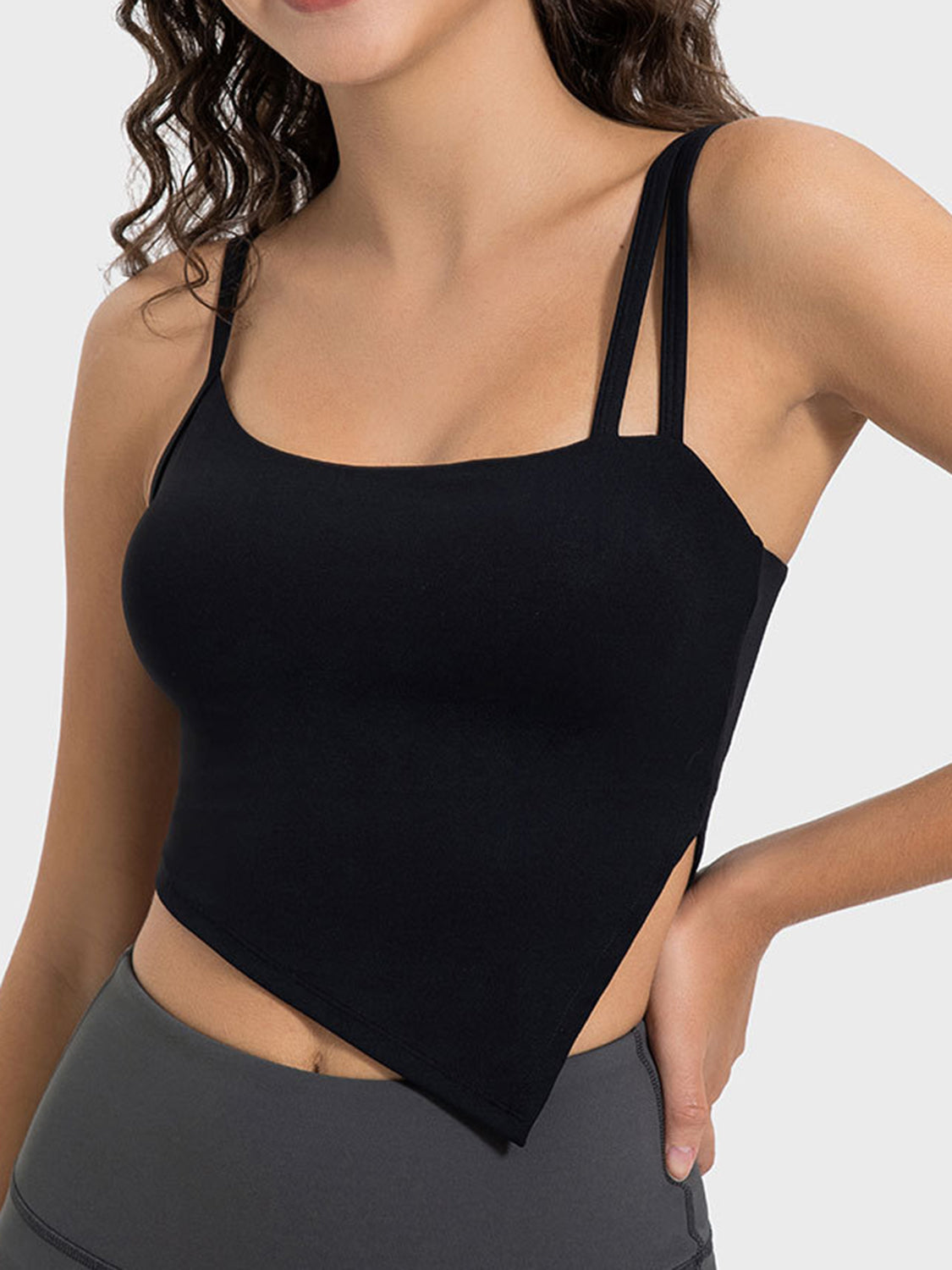 Asymmetrical Edge Active Cami - SleekrMe