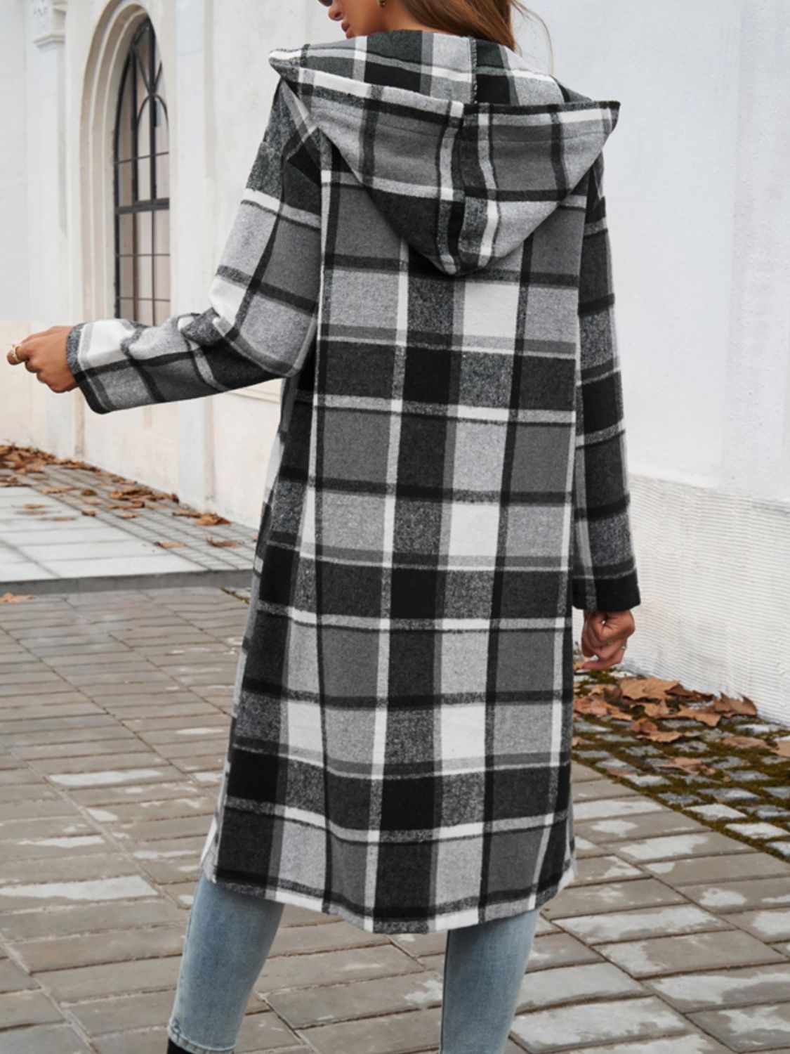 Urban Elegance Plaid Hooded Coat - SleekrMe