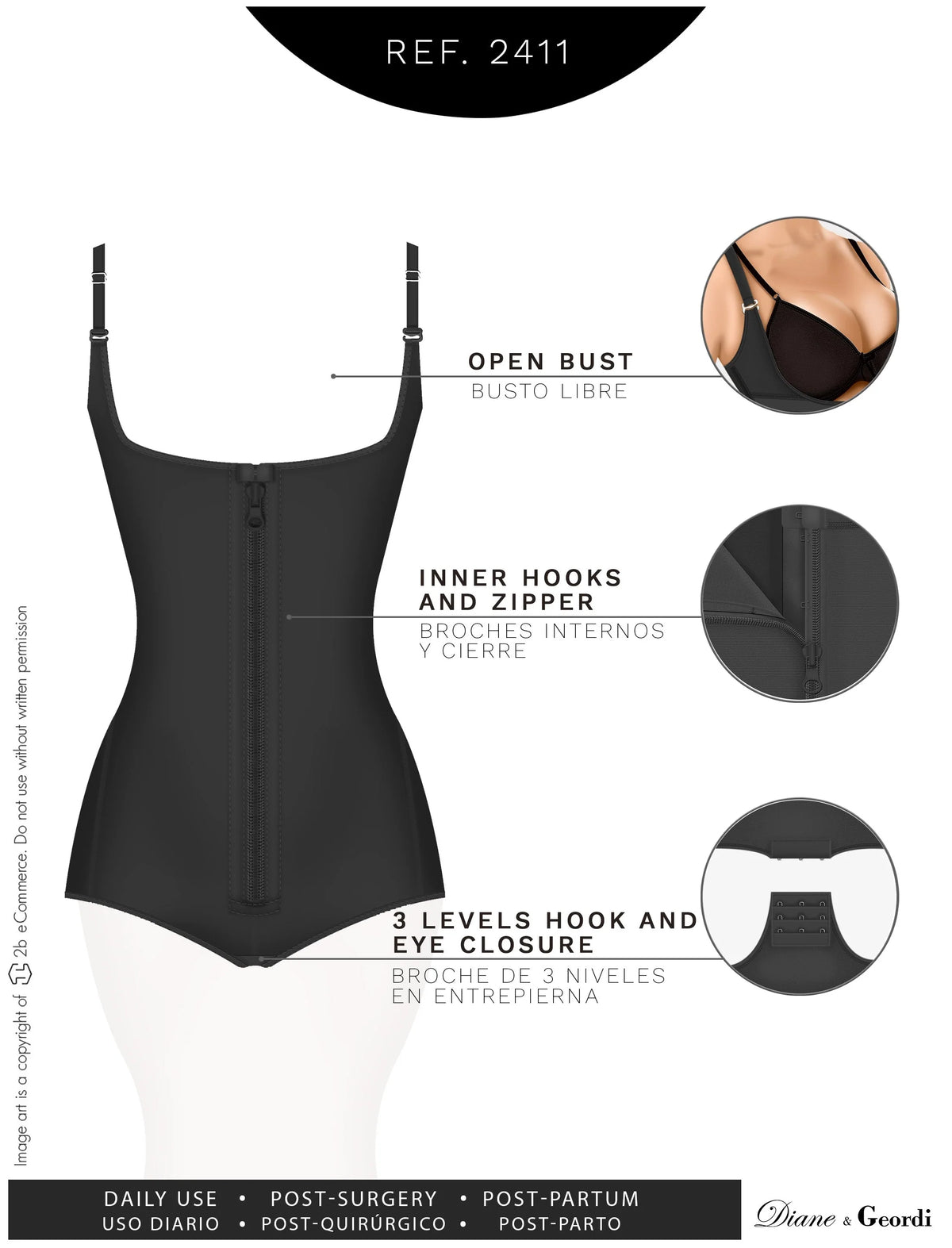 Sculpt &amp; Lift Tummy Control Bodysuit | Postpartum Support &amp; Everyday Shapewear | Diane &amp; Geordi 2411 - SleekrMe