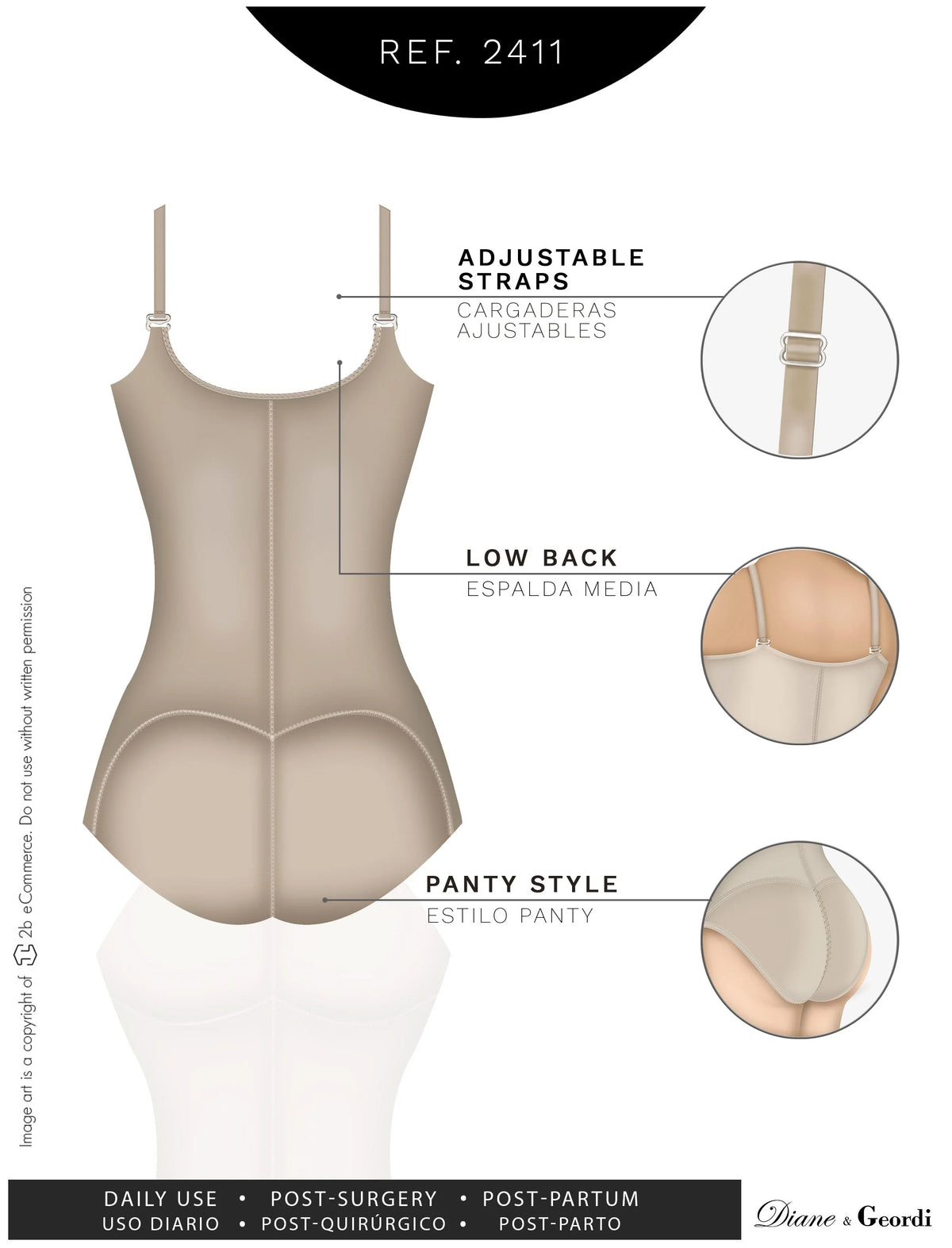 Sculpt &amp; Lift Tummy Control Bodysuit | Postpartum Support &amp; Everyday Shapewear | Diane &amp; Geordi 2411 - SleekrMe